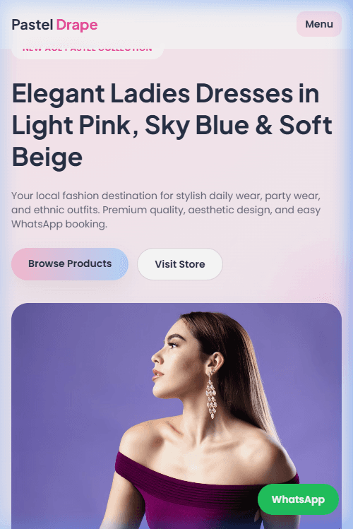 Pastel Drape – Elegant Ladies Fashion