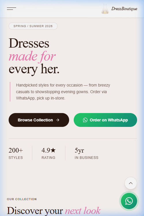 Dress Boutique – Spring/Summer Collection