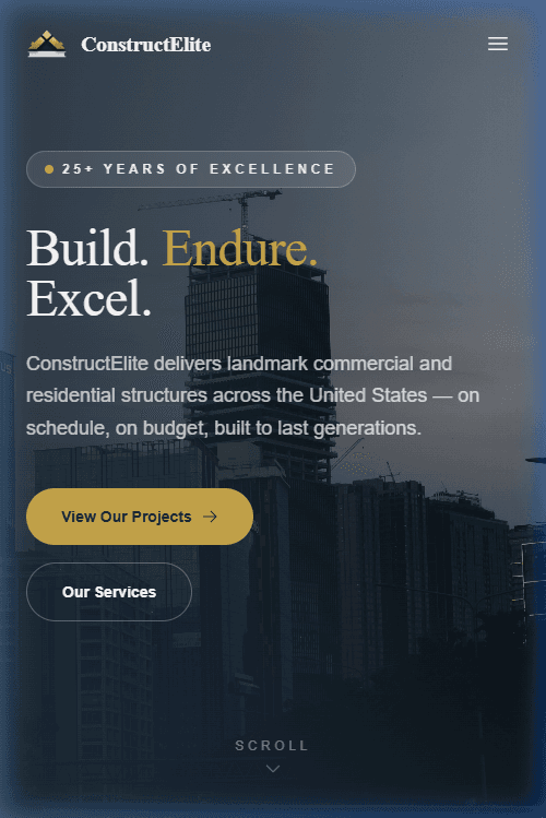 ConstructElite – Professional Construction & Infrastructure