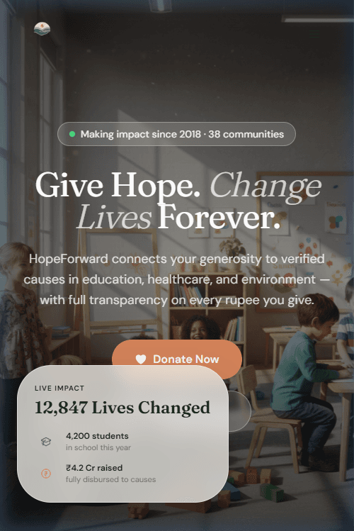 HopeForward – Connecting Donors with Causes
